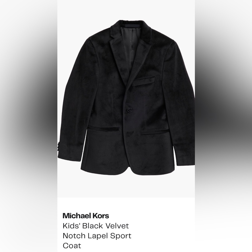 Michael Kors Black Velvet Kids' Blazer